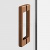 NEW TRENDY Drzwi wnękowe PRIME COPPER BRUSHED 1D L 100x200 szkło czyste 6mm Active Shield 2.0 D-0812A